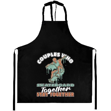 Discover Skateboard Skater Couple Aprons