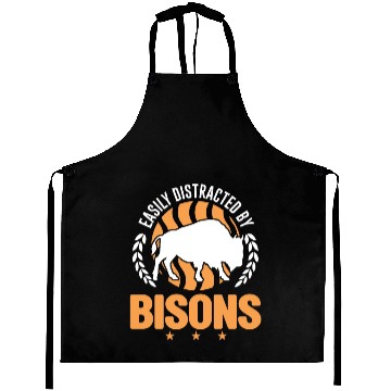 Discover Easily Distracted By Bisons Water Buffalo Aprons