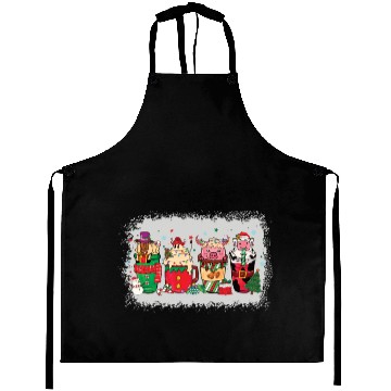 Discover Christmas Coffee Cup Bleached Aprons