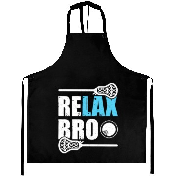 Discover RELAX BRO Funny Lacrosse Player Lax Lover Joke Aprons