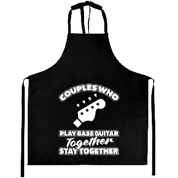 Discover Bass Guitar Bassist Couple Aprons