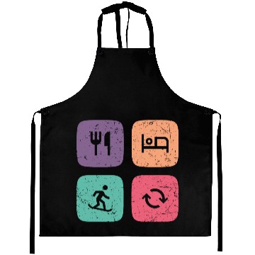 Discover Eat Sleep Snowboarding Repeat Square Vintage Aprons