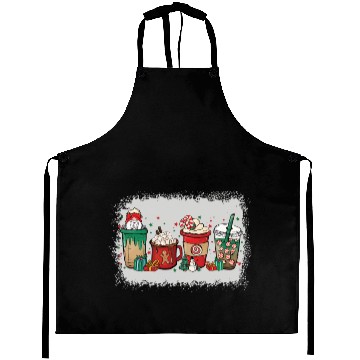 Discover Christmas Coffee Cup Bleached Aprons