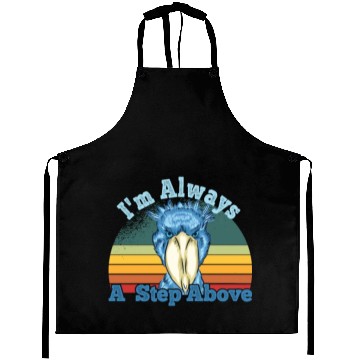 Discover Shoebill Retro Sunset African Bird Design Aprons