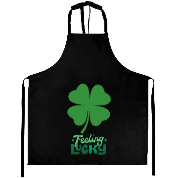 Discover Irish Feeling Lucky four leaf Shamrock Aprons