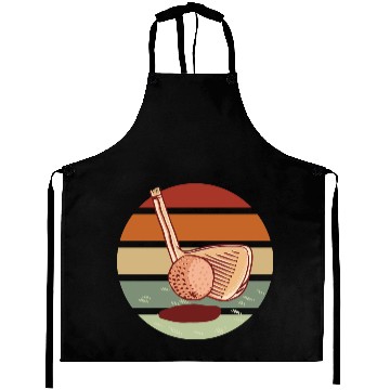 Discover Retro sunset golf Aprons