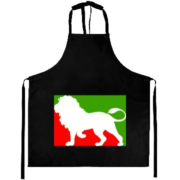 Discover CUTE MODERN UNIQUE LION RED AND GREEN Aprons