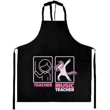 Discover Music Teacher Unicorn Aprons