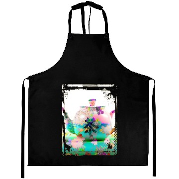 Discover Japan Tea Pot Floral Pattern Chrysanthemum Cherry Aprons