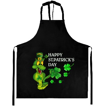 Discover Happy St Patricks Day Snake Graphic Great Gift Aprons