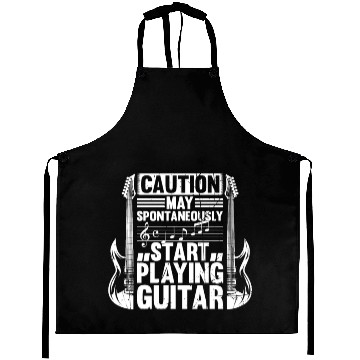Discover Guitar Player - May Spontaneously Start Playing Gu Aprons