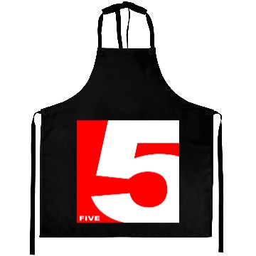 Discover NUMBER 5 RED Aprons