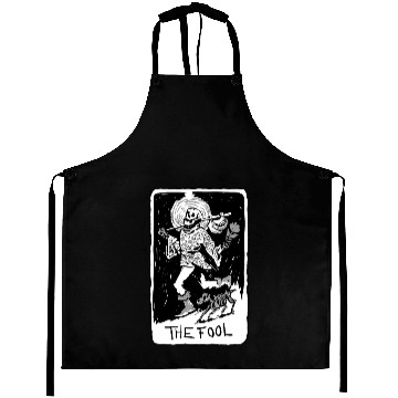 Discover The Fool Skeleton With Dog Tarot Card Aprons