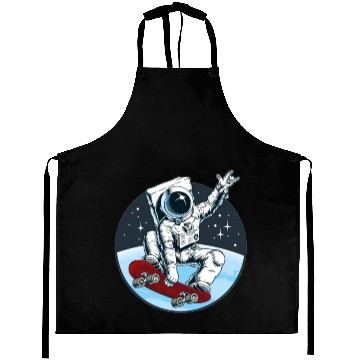 Discover Skateboarding Astronaut Aprons