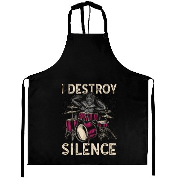 Discover I Destroy Silence Drummer Band Music Beat Drum Aprons