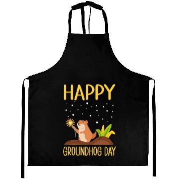 Discover Happy Groundhog Day Aprons