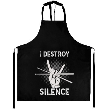 Discover I Destroy Silence Drummer Band Music Beat Drum Aprons
