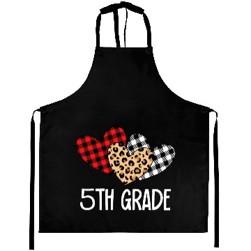 Discover Valentines Day Leopard 5th Grade Teacher Plaid. Aprons