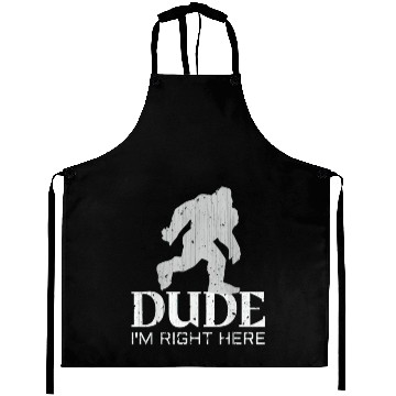 Discover Bruh I'm Right Here Yeti Bigfoot Sasquatch Aprons