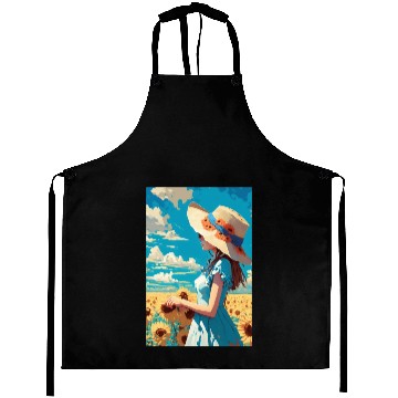 Discover Sunflower girl summer Aprons