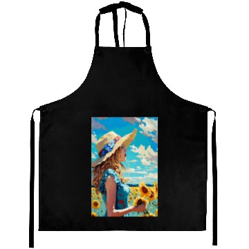 Discover Sunflower girl summer Aprons