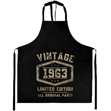Discover 60 Years Vintage 1963 Retro 60th Birthday Aprons