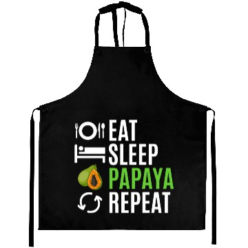Discover Eat Sleep Papaya Repeat Aprons