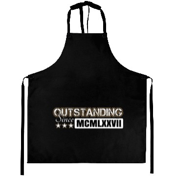 Discover Outstanding Since 1977 Roman Number MCMLXXVII Aprons