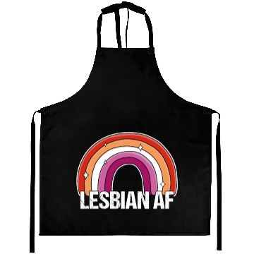 Discover Lesbian AF Gay Girls Pride Flag Rainbow Aprons