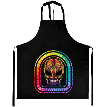 Discover Dia De Los Muertos Aprons, Lucha Libre El Santo