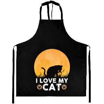 Discover I love my cat Aprons