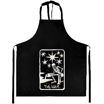 Discover The Star Skeleton Skull Tarot Card Aprons