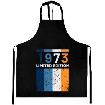 Discover 50 Years Vintage 1973 Retro 50th Birthday Aprons