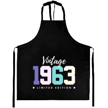 Discover 60 Years Vintage 1963 Retro 60th Birthday Aprons
