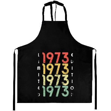 Discover 50 Years Vintage 1973 Retro 50th Birthday Aprons