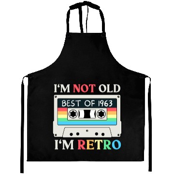 Discover 60 Years Vintage 1963 Retro 60th Birthday Aprons