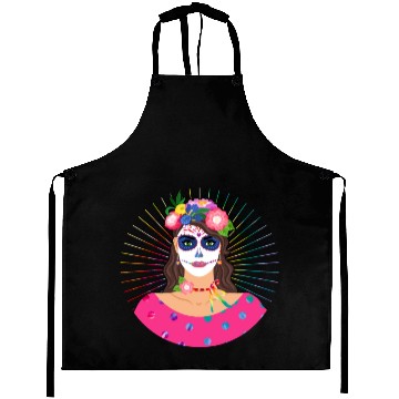 Discover Dia De Los Muertos Aprons, Little Girl Sugar Skull