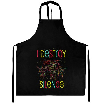 Discover I Destroy Silence Drummer Band Music Beat Drum Aprons