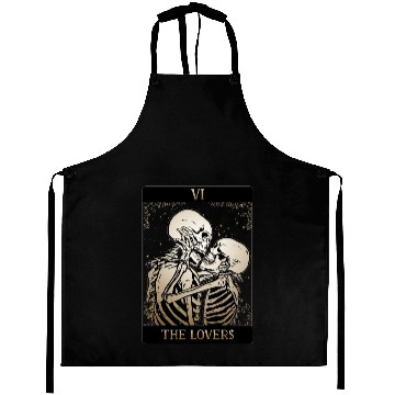 Discover Tarot Card The Lovers Occult Skeleton Skull Witch Aprons