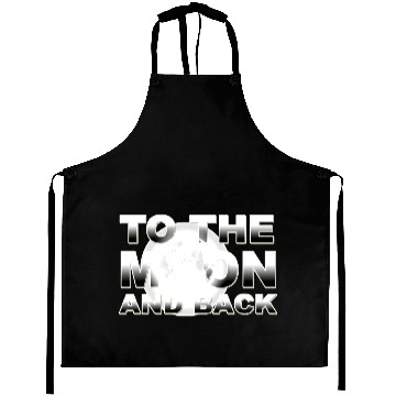 Discover TO THE MOON AND BACK SILVER Aprons