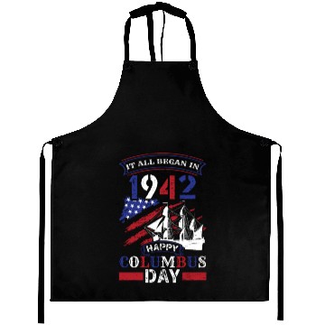 Discover Columbus Day 1942 American Italian Christopher Aprons