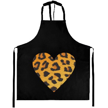 Discover Heart Leopard Print Aprons