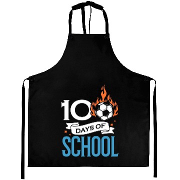 Discover 100 Days Of School Soccer Football Athletic Aprons