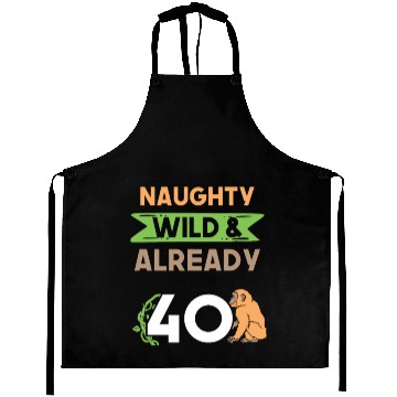 Discover Gift 40 years birthday women Ape Monkey Aprons