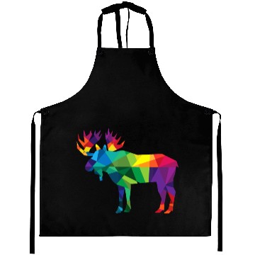 Discover Moose Colorful Low Poly Art HUNTING Theme - Hunter Aprons