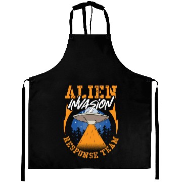 Discover Alien Invasion Response Team UFO Aliens Aprons