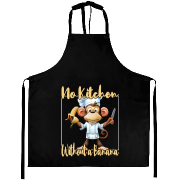 Discover Banana Vibes kitchen monkey Aprons