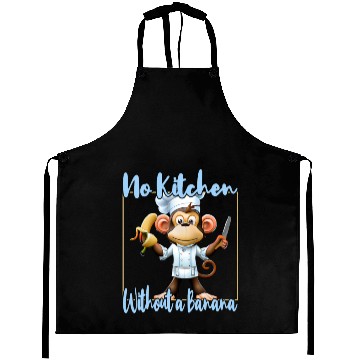 Discover Banana Vibes kitchen monkey Aprons