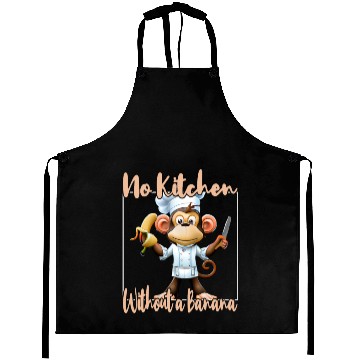 Discover Banana Vibes kitchen monkey Aprons