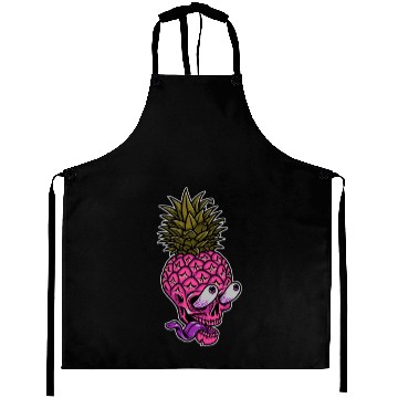 Discover Skeleton pineapple psychedelic Aprons